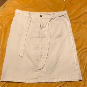 White Denim Skirt